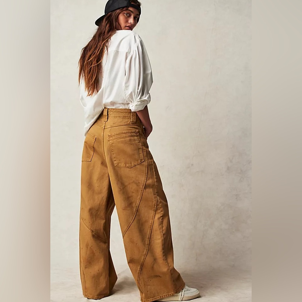 FREE PEOPLE Chill Vibes Wide Leg Jeans - Picture 7 of 11